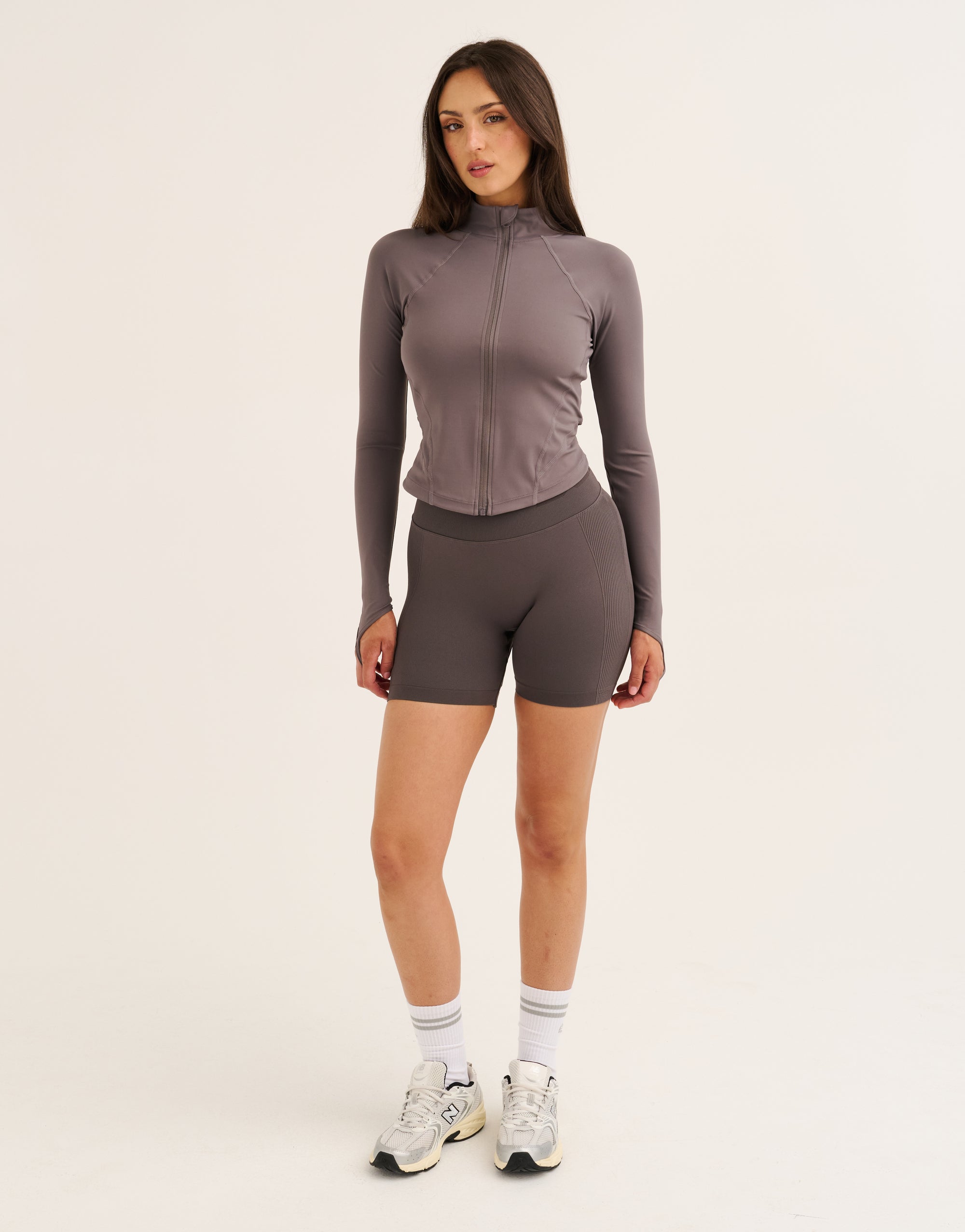 Athlete Crop Jacket - Slate