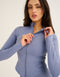 Athlete Crop Jacket - Washed Blue