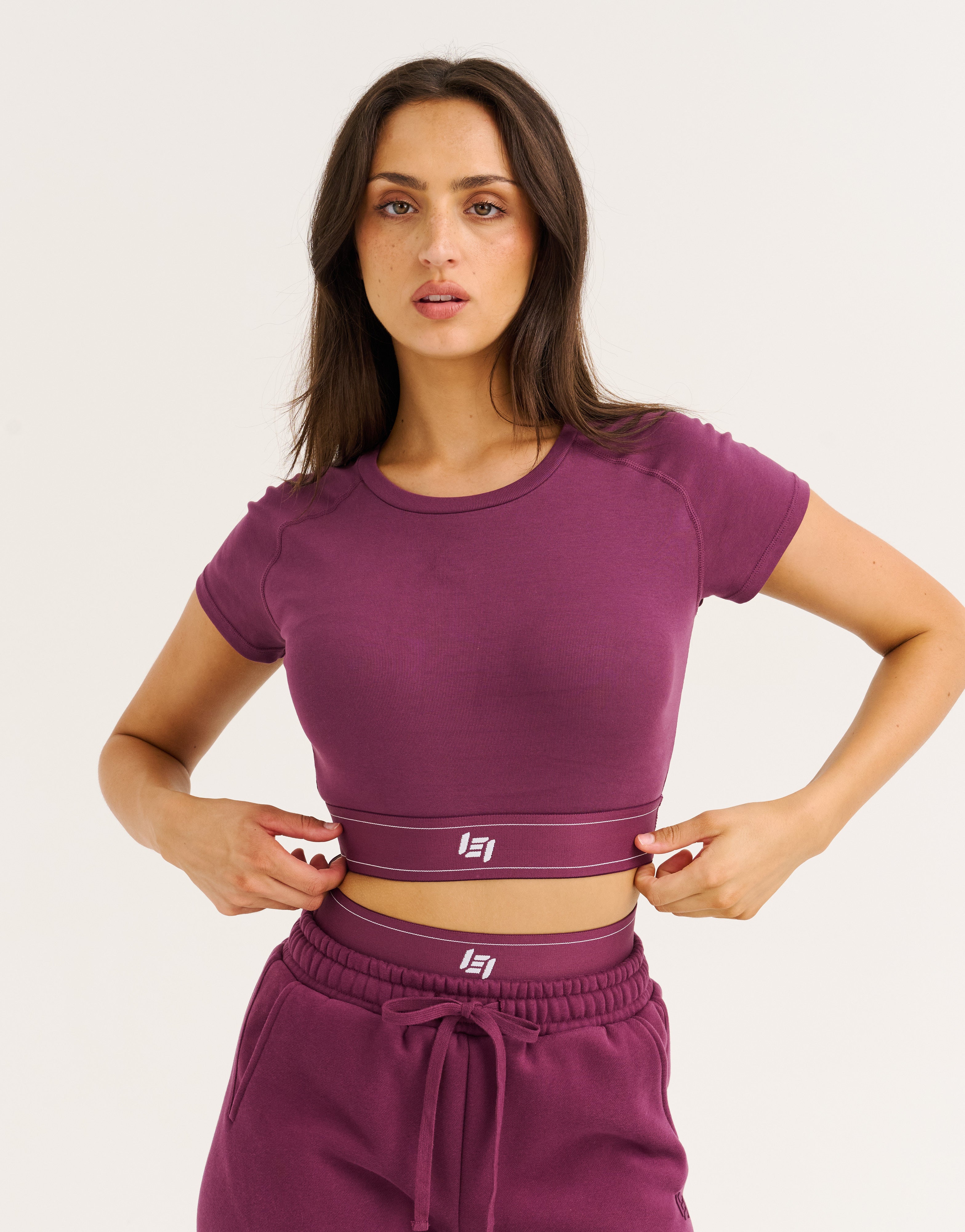 Bubble Banded Top - Blackberry