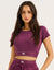 Bubble Banded Top - Blackberry