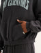 College Combed Fleece Zip-Up Hoodie - Phantom Black