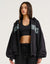 College Combed Fleece Zip-Up Hoodie - Phantom Black