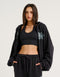 College Combed Fleece Zip-Up Hoodie - Phantom Black