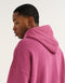 College Combed Fleece Zip-Up Hoodie - Plum