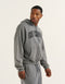 College Combed Fleece Zip-Up Hoodie - Storm Grey