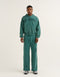 College Combed Fleece Zip-Up Hoodie - Teal