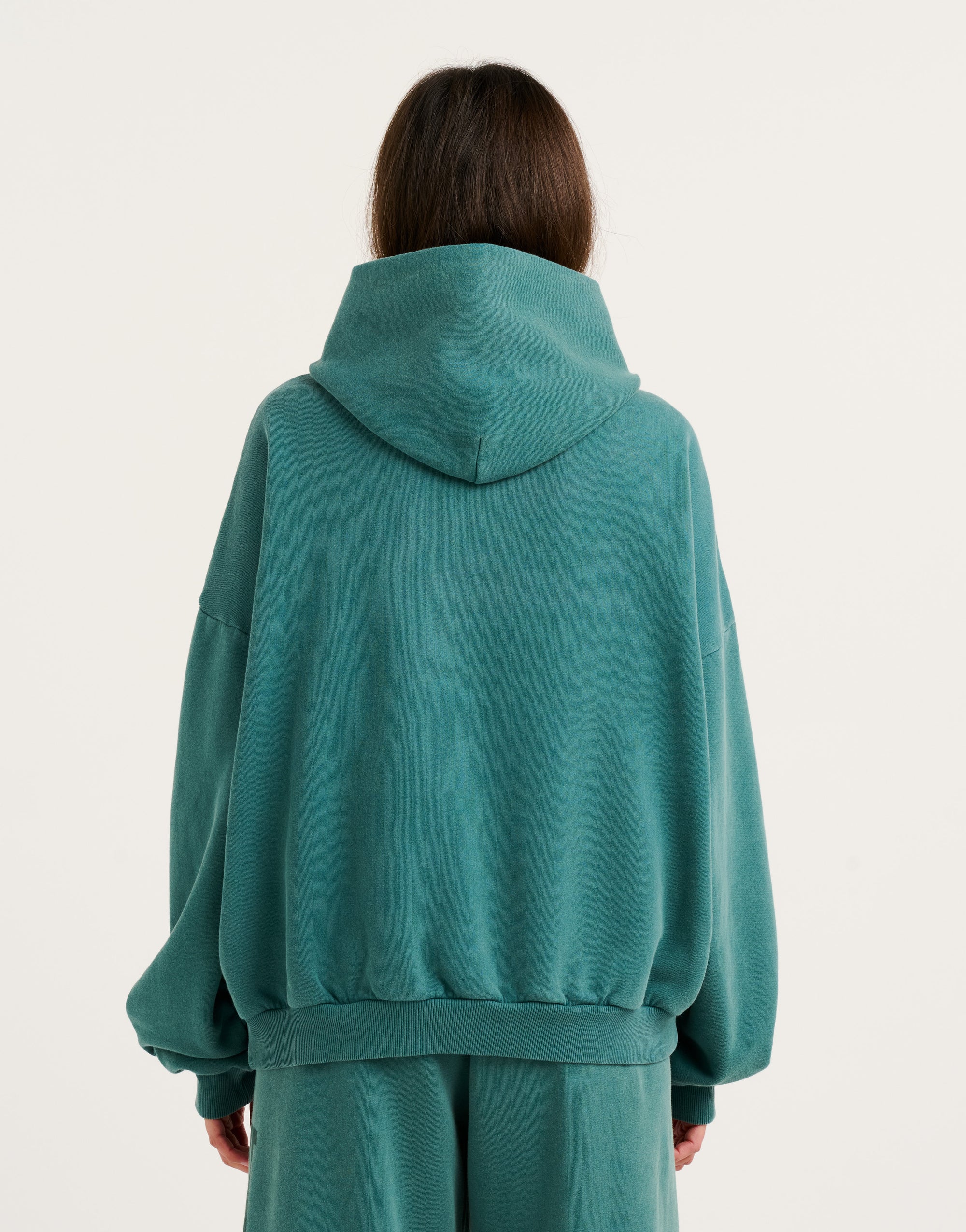 College Combed Fleece Hoodie - Teal