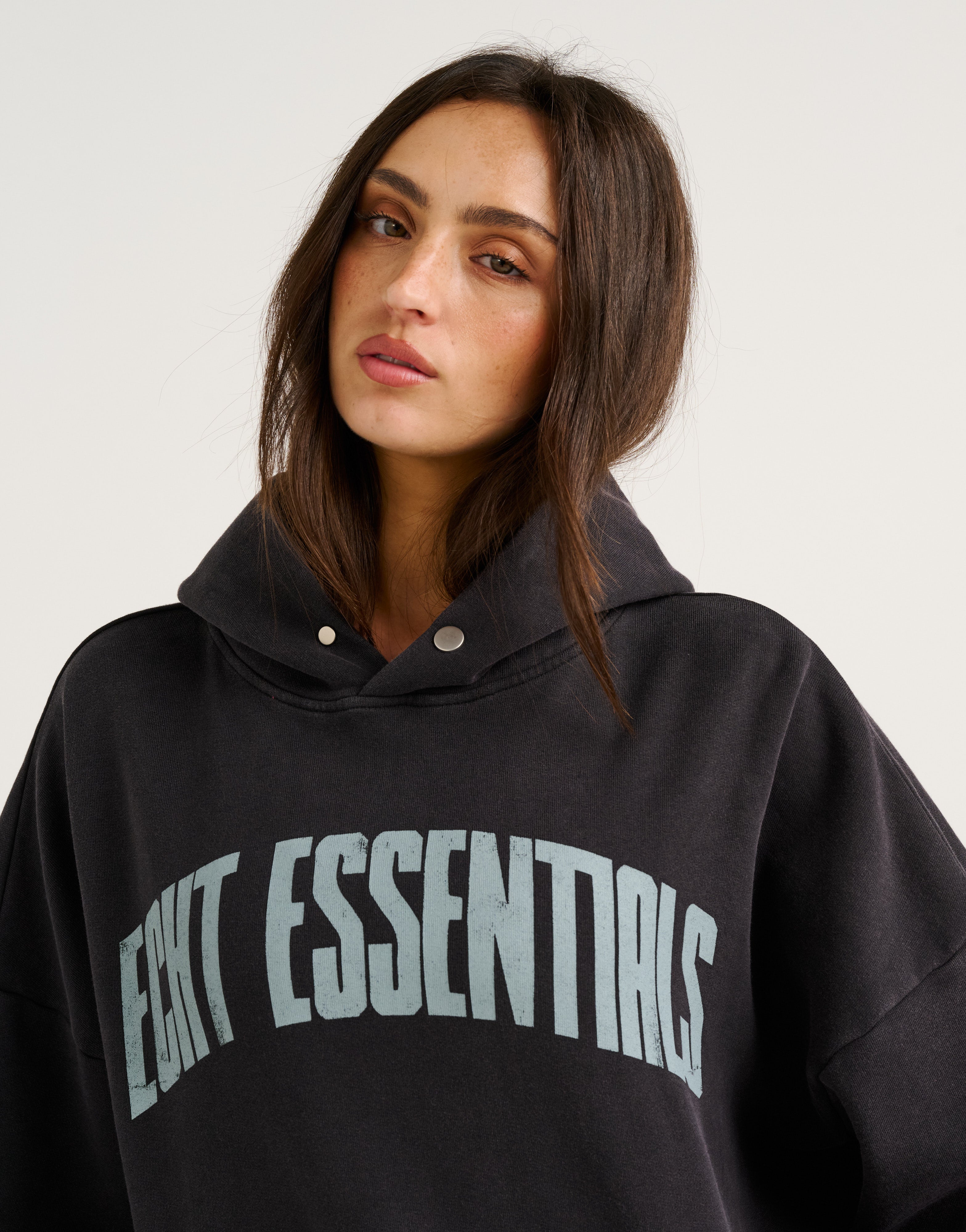 College Combed Fleece Hoodie - Phantom Black