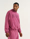 College Combed Fleece Hoodie - Plum