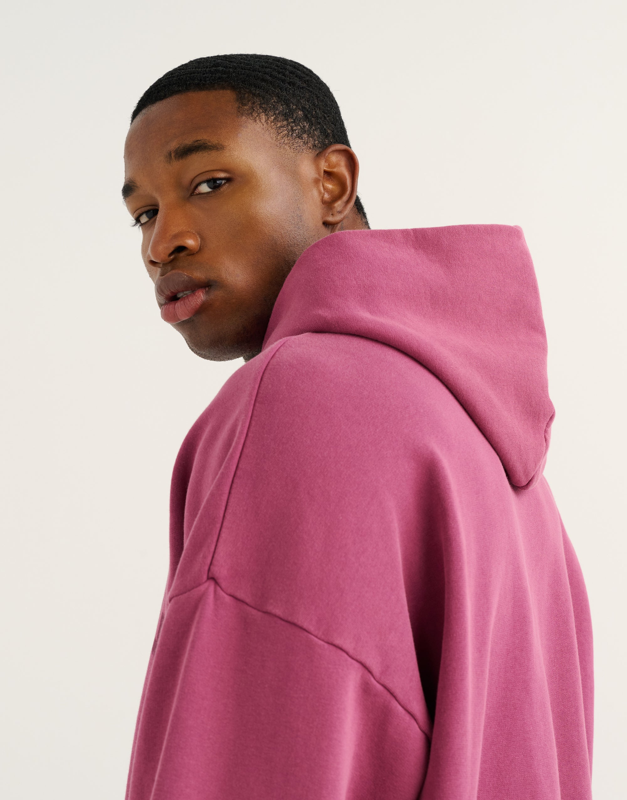 College Combed Fleece Hoodie - Plum