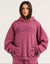 College Combed Fleece Hoodie - Plum
