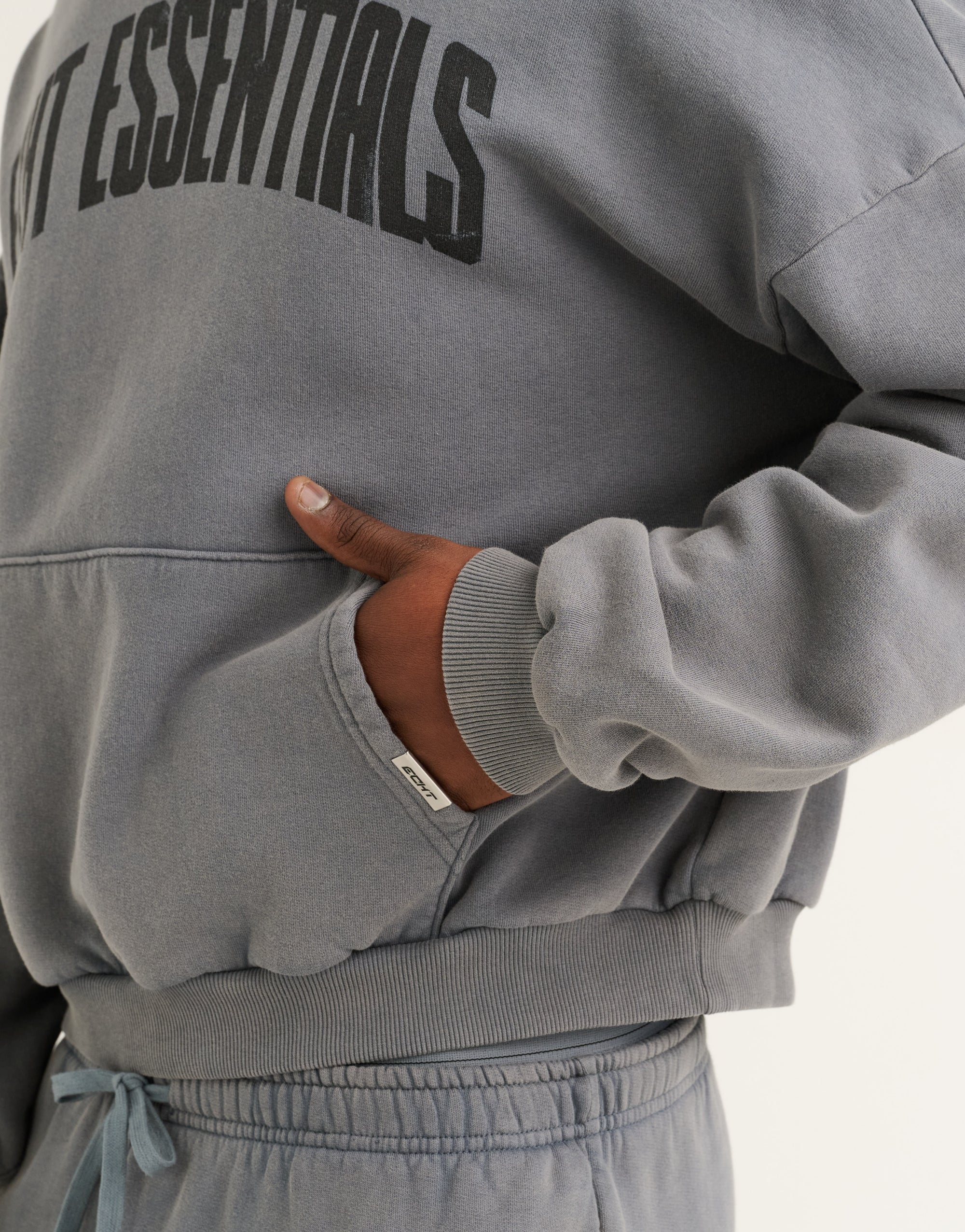 College Combed Fleece Hoodie - Storm Grey