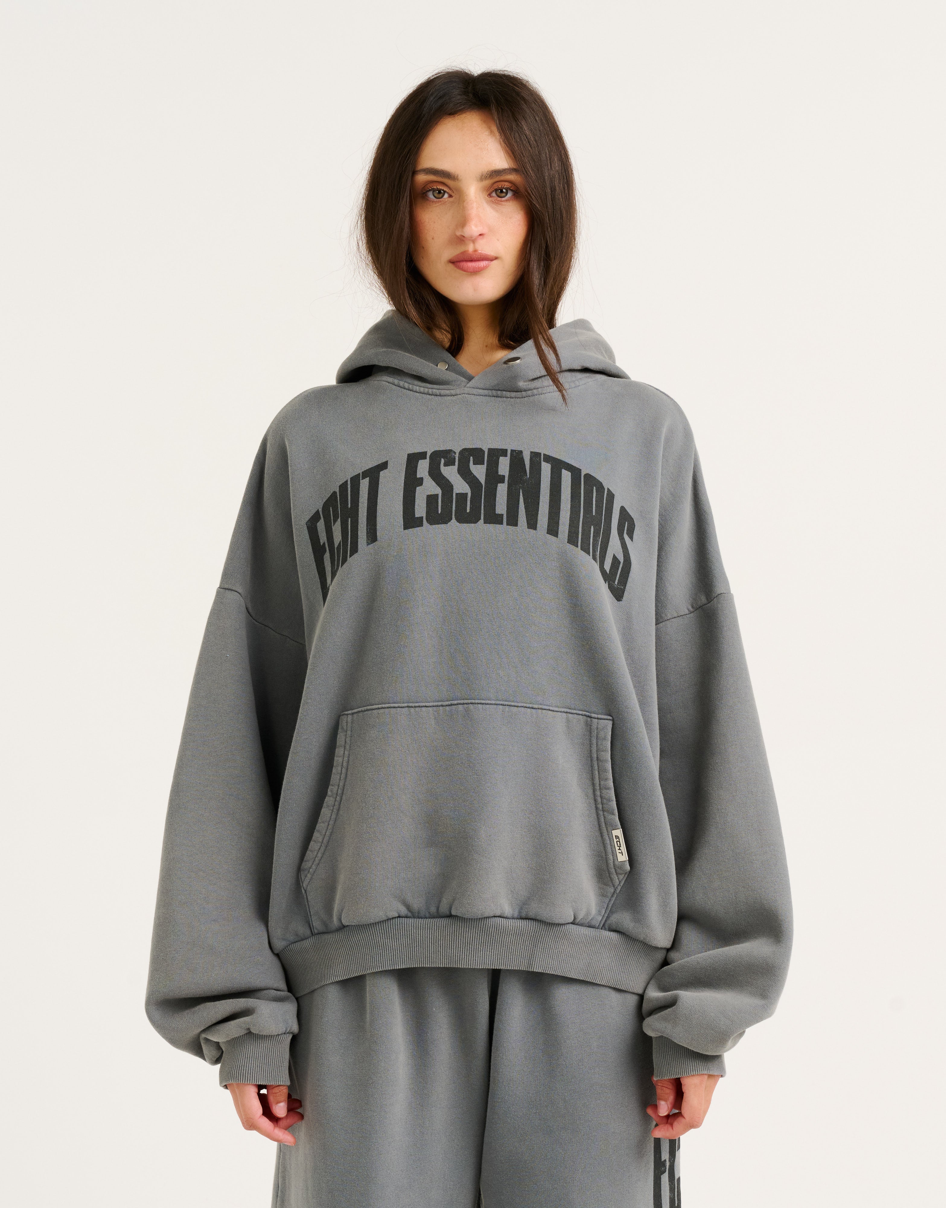 College Combed Fleece Hoodie - Storm Grey
