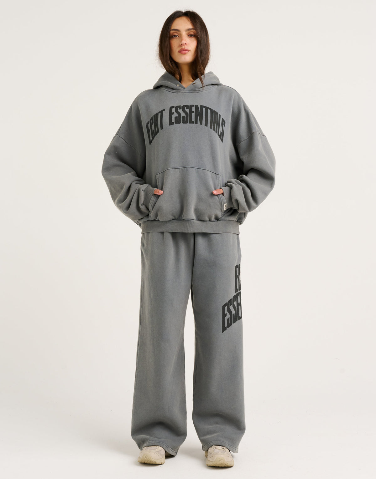College Combed Fleece Hoodie - Storm Grey
