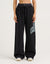 College Combed Fleece Wide Leg Sweatpant - Phantom Black