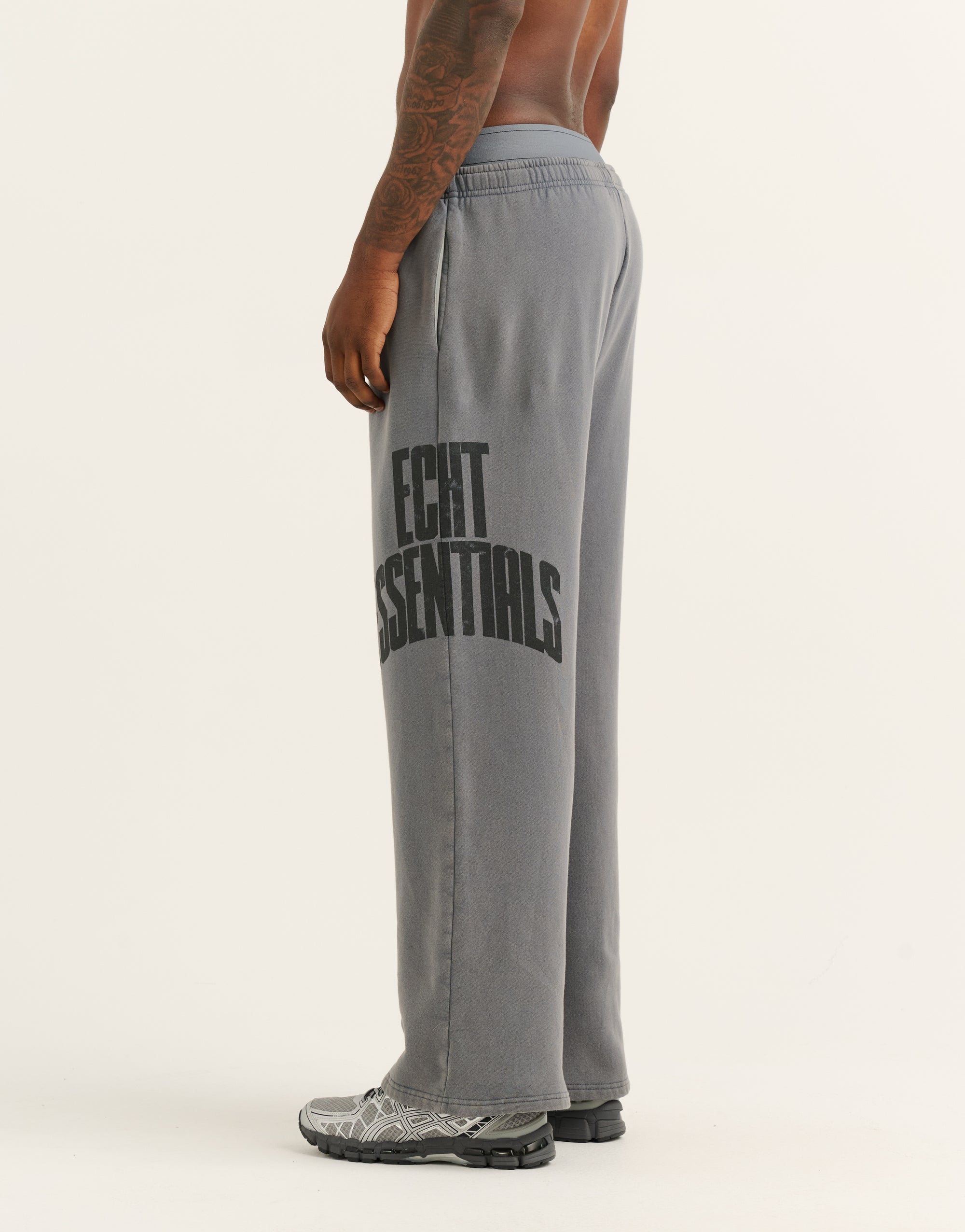 College Combed Fleece Wide Leg Sweatpant - Storm Grey