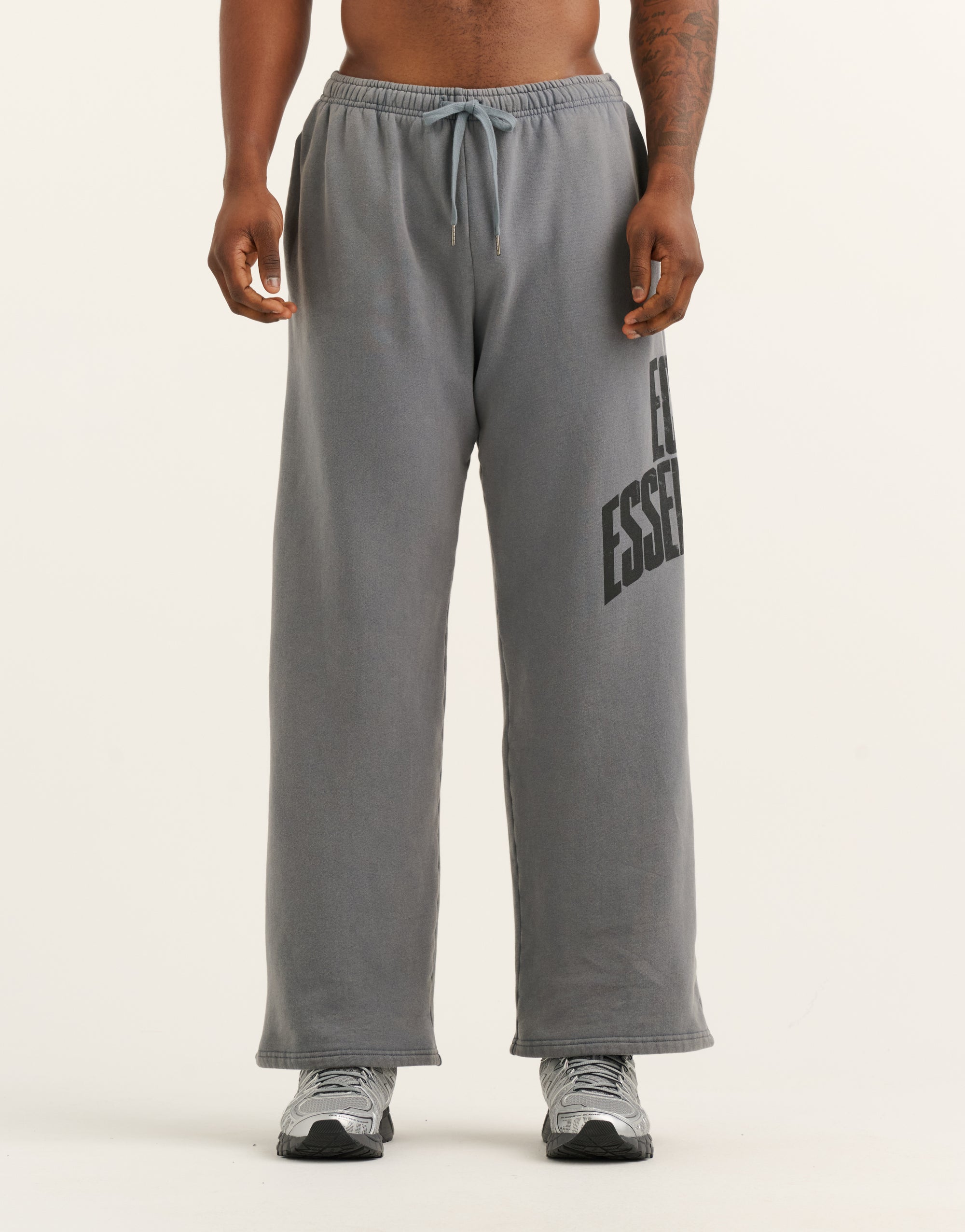 College Combed Fleece Wide Leg Sweatpant - Storm Grey
