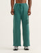 College Combed Fleece Wide Leg Sweatpant - Teal