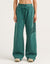 College Combed Fleece Wide Leg Sweatpant - Teal
