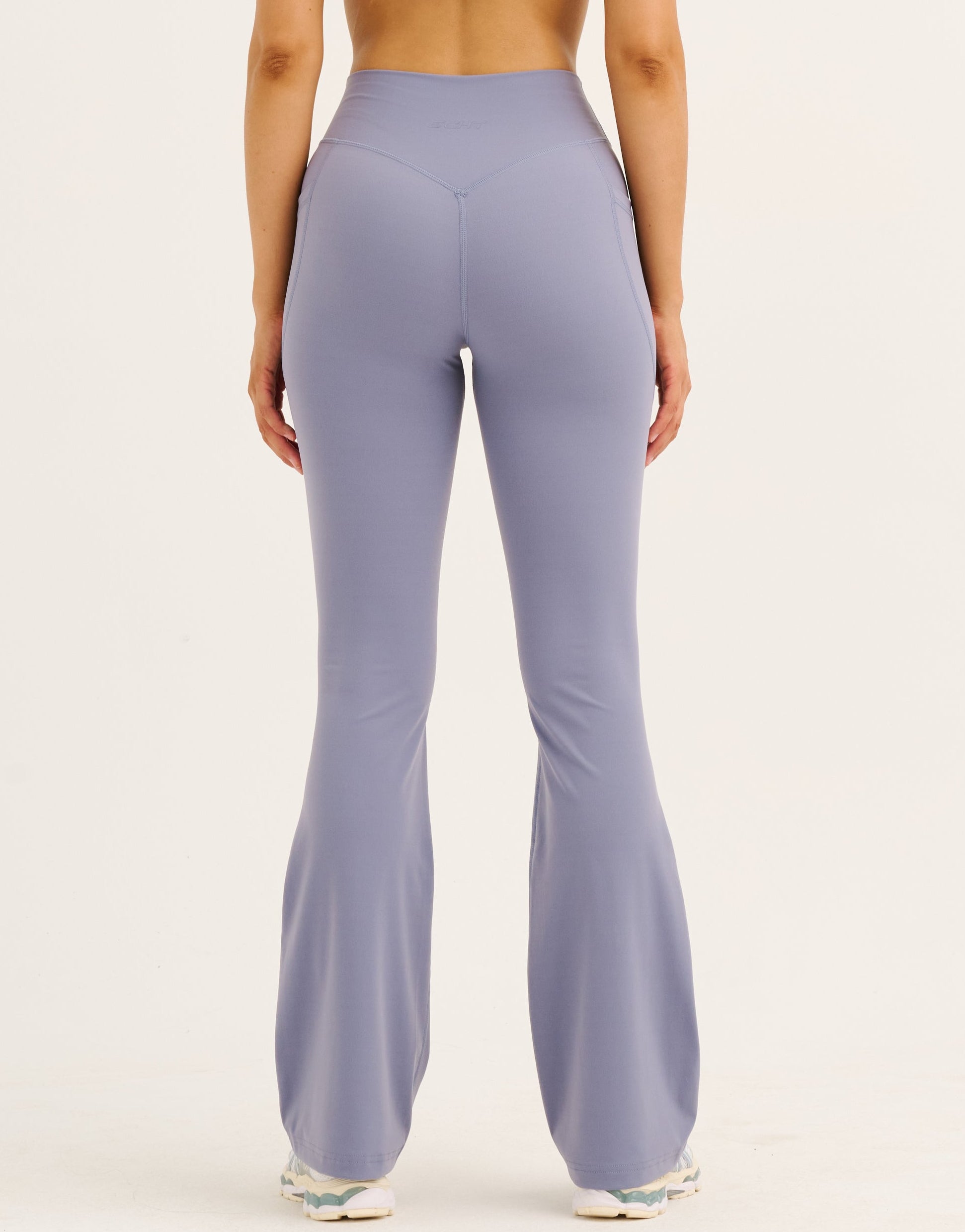 Flare Lycra Pocket Leggings - Washed Blue