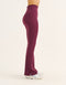 Flare Ribbed Leggings V2 - Blackberry