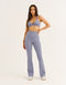 Flare Ribbed Leggings V2 - Washed Blue