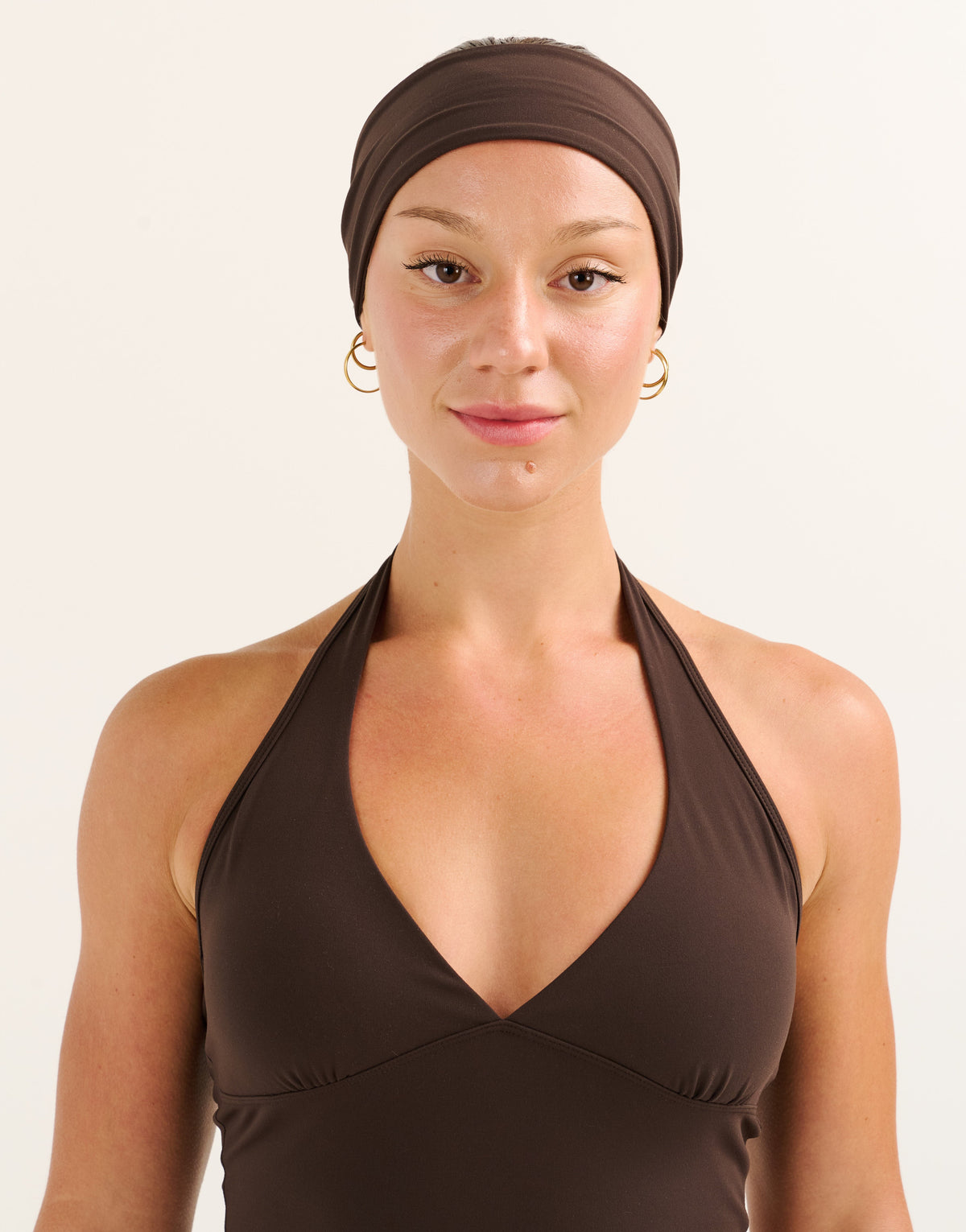 Lycra Headband - Chocolate