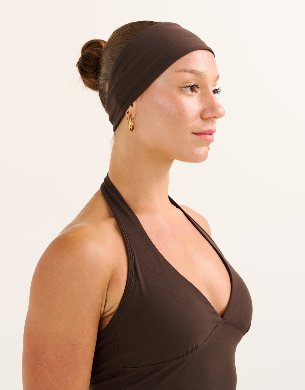 Lycra Headband - Chocolate