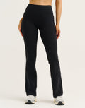 Lycra® Invisible Scrunch Pocket Flare Leggings - Black