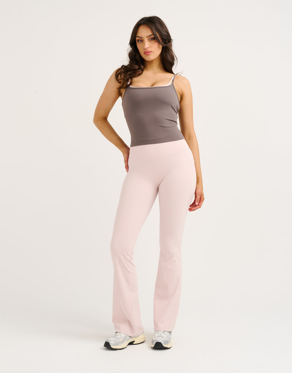Lycra® Invisible Scrunch Pocket Flare Leggings - Mauve