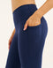 Lycra Invisible Scrunch Pocket Flare Leggings - Navy