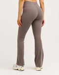Lycra® Invisible Scrunch Pocket Flare Leggings - Slate Grey