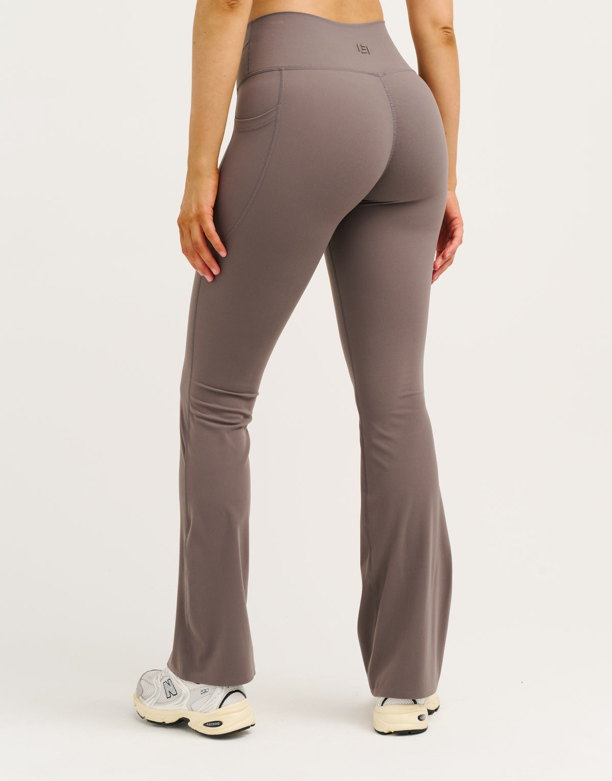 Lycra® Invisible Scrunch Pocket Flare Leggings - Slate Grey