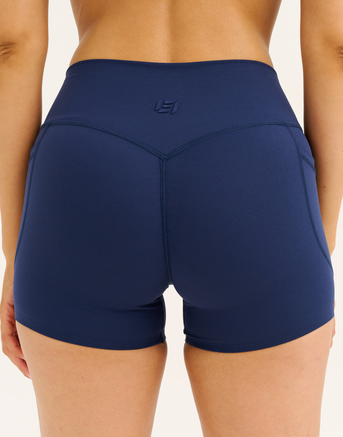 Lycra Invisible Scrunch Pocket Shorts - Navy