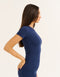 Lycra Seamless Tee - Navy