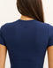 Lycra Seamless Tee - Navy