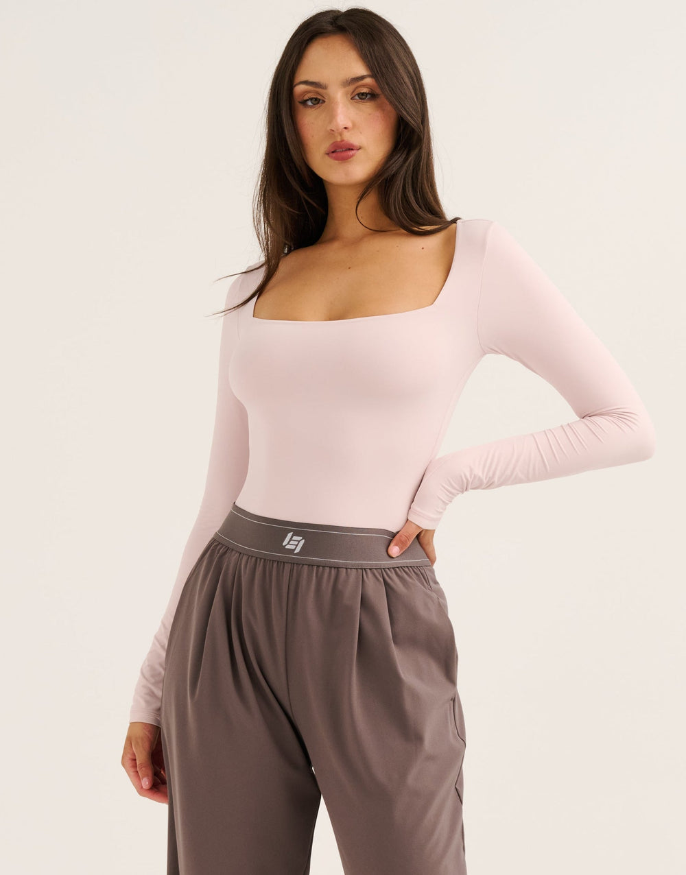 Elemental L Square Bodysuit - Mauve