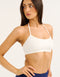 Lycra Seamless Halter Bra - White