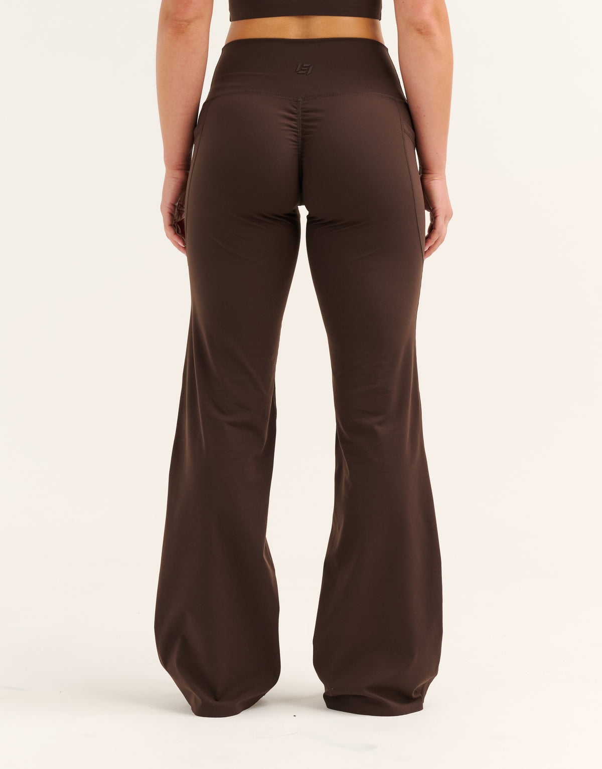 Lycra® Pocket Wide Leg Pant - Chocolate