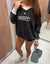 Club V Neck Sweatshirt - Black