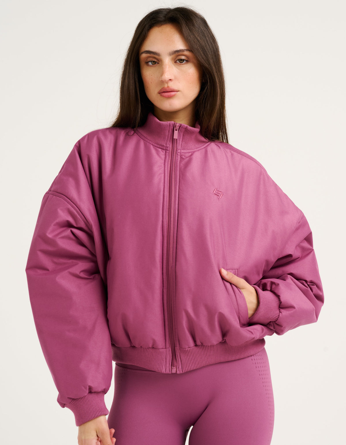 Tempo Pulse Bomber Jacket - Plum