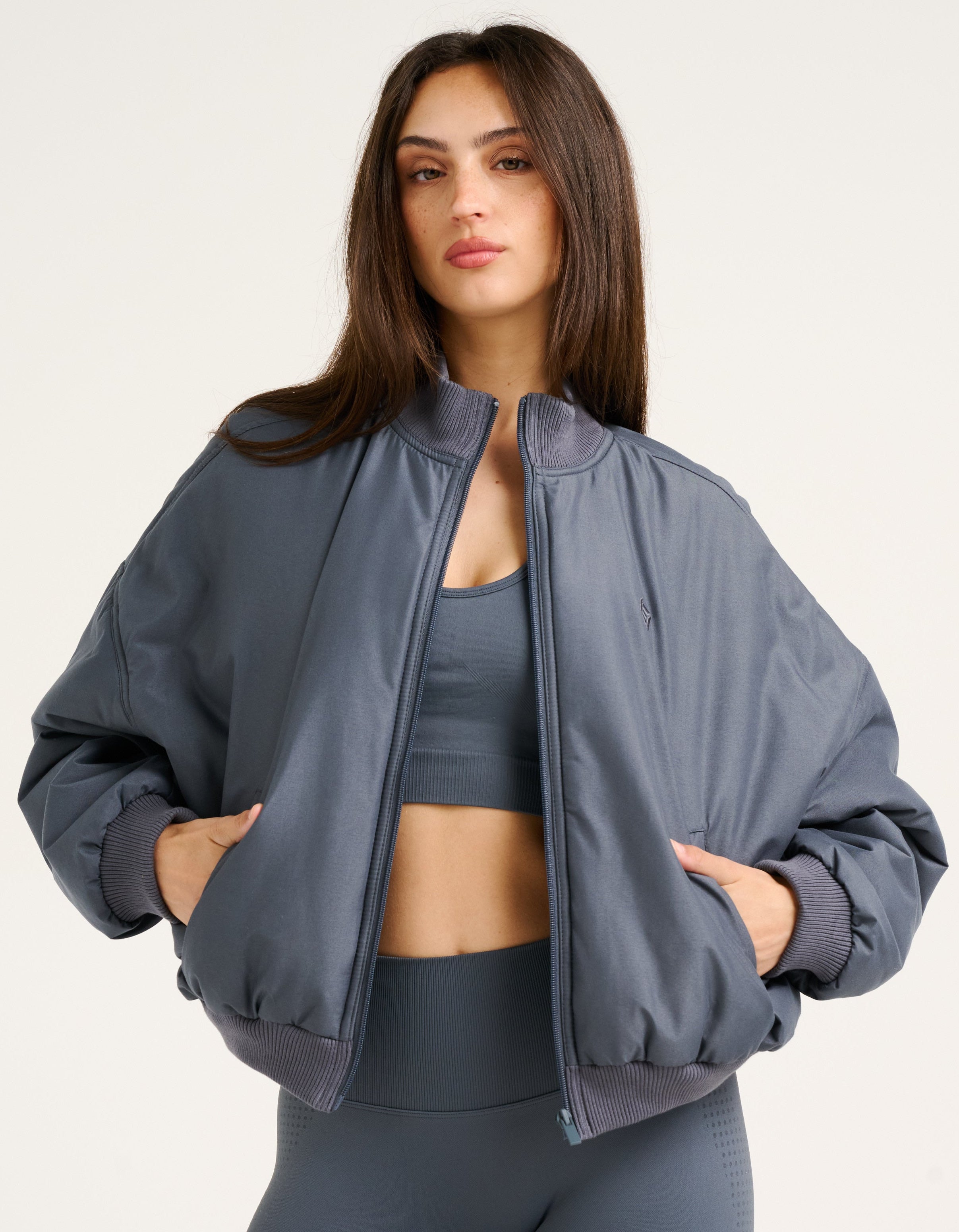 Tempo Pulse Bomber Jacket - Storm Grey