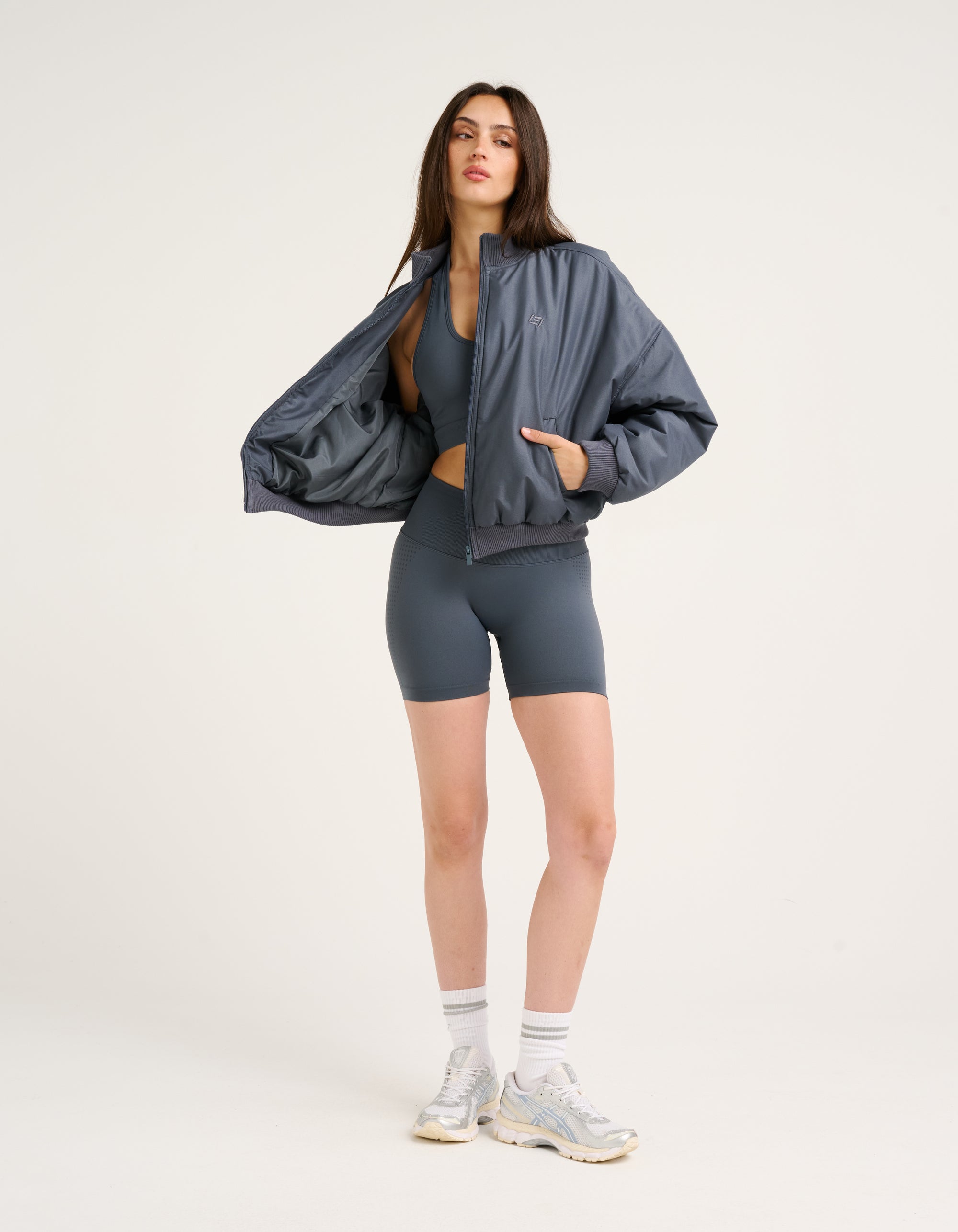 Tempo Pulse Bomber Jacket - Storm Grey