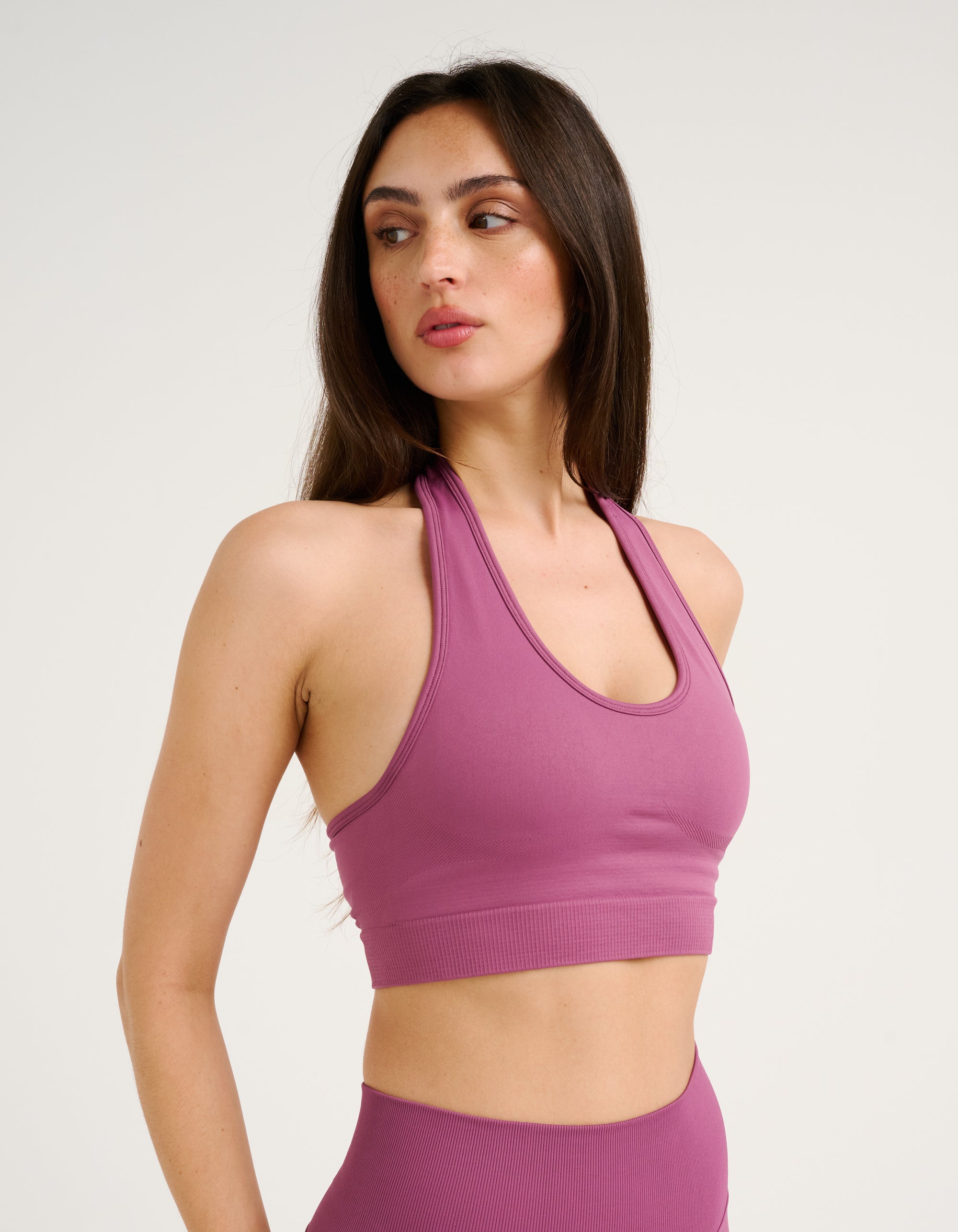 Tempo Pulse Halter Bra - Plum