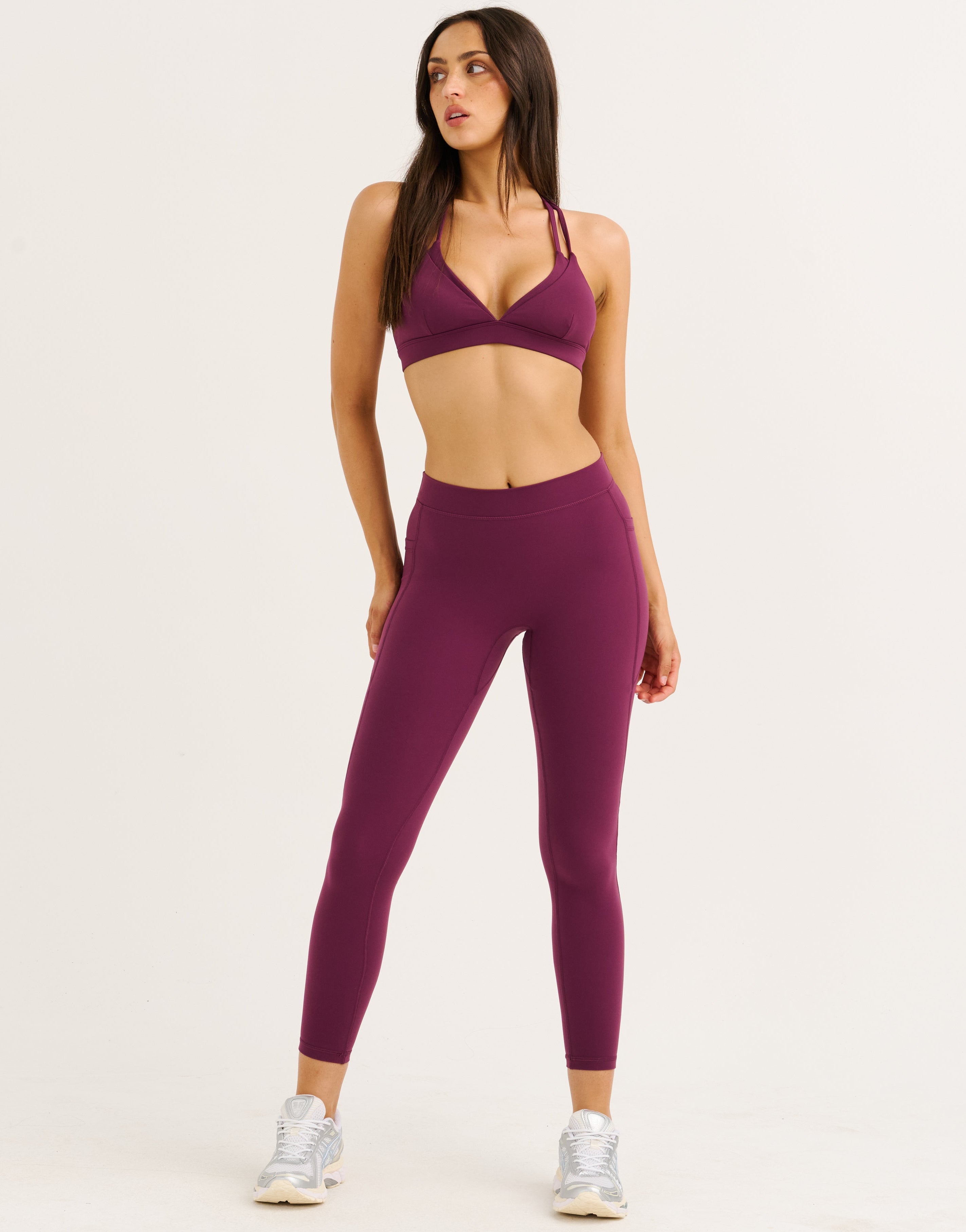Ascend Pocket Mid-Waist Leggings 25" - Blackberry