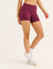 Ascend Pocket Mid-Waist Shorts 4" - Blackberry