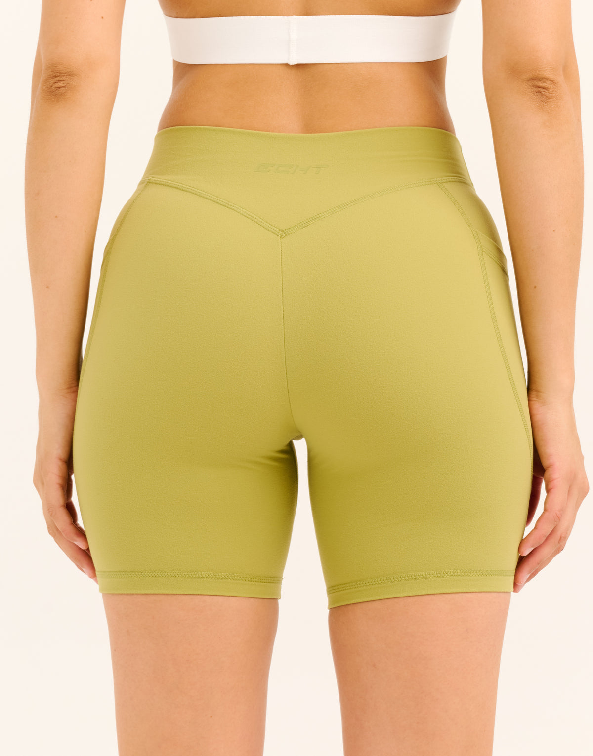 Ascend Pocket Mid-Waist Shorts 6" - Olive