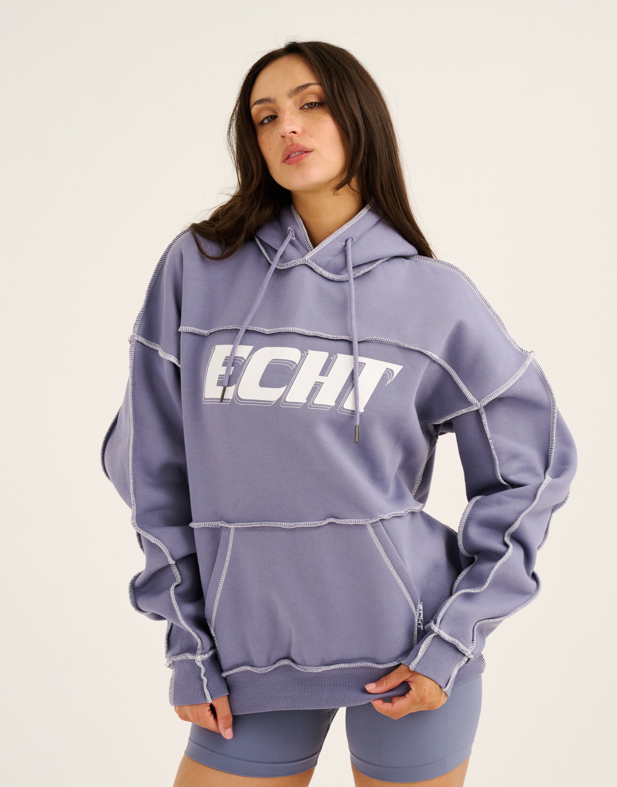 Track Hoodie - Washed Blue