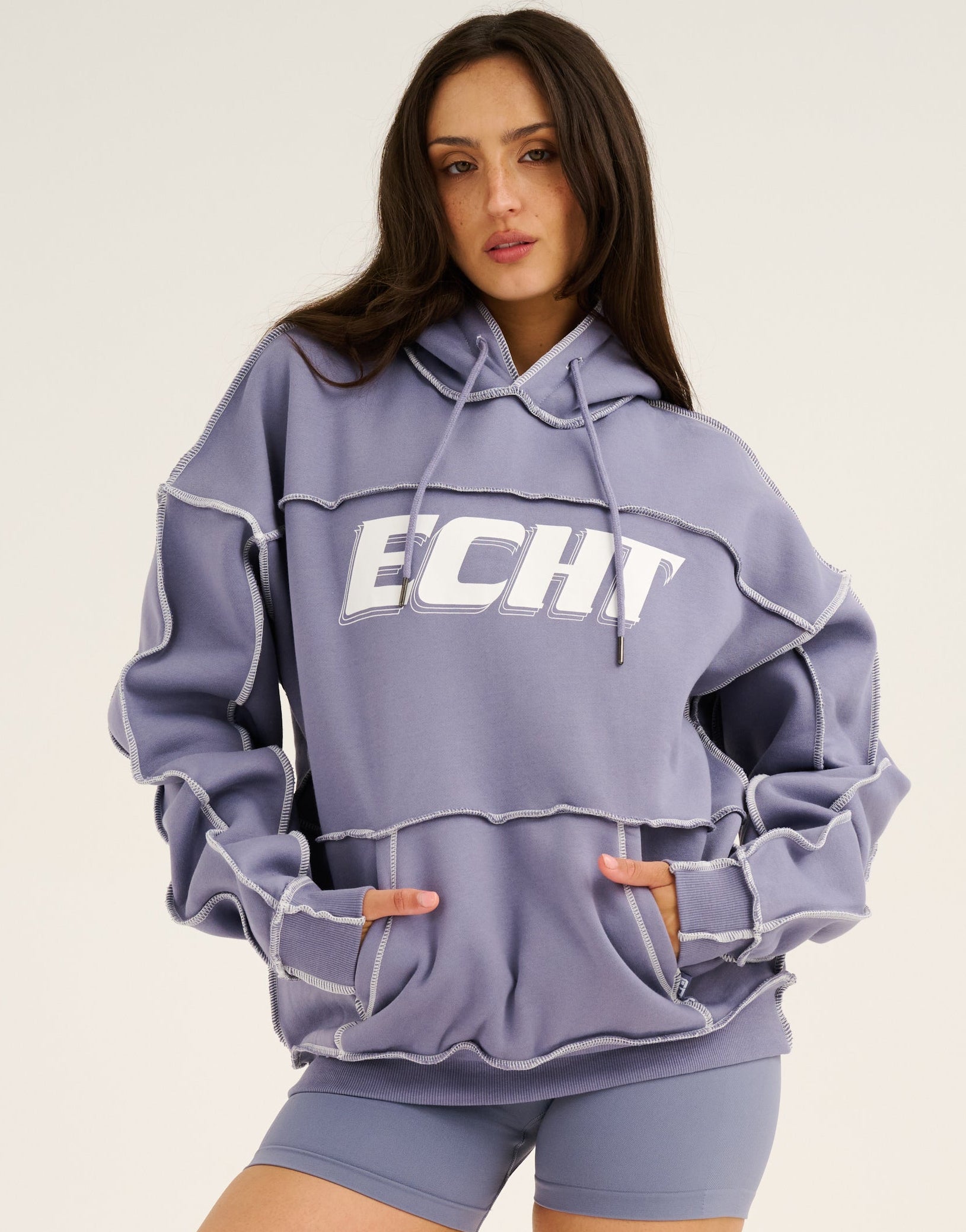 Track Hoodie - Washed Blue