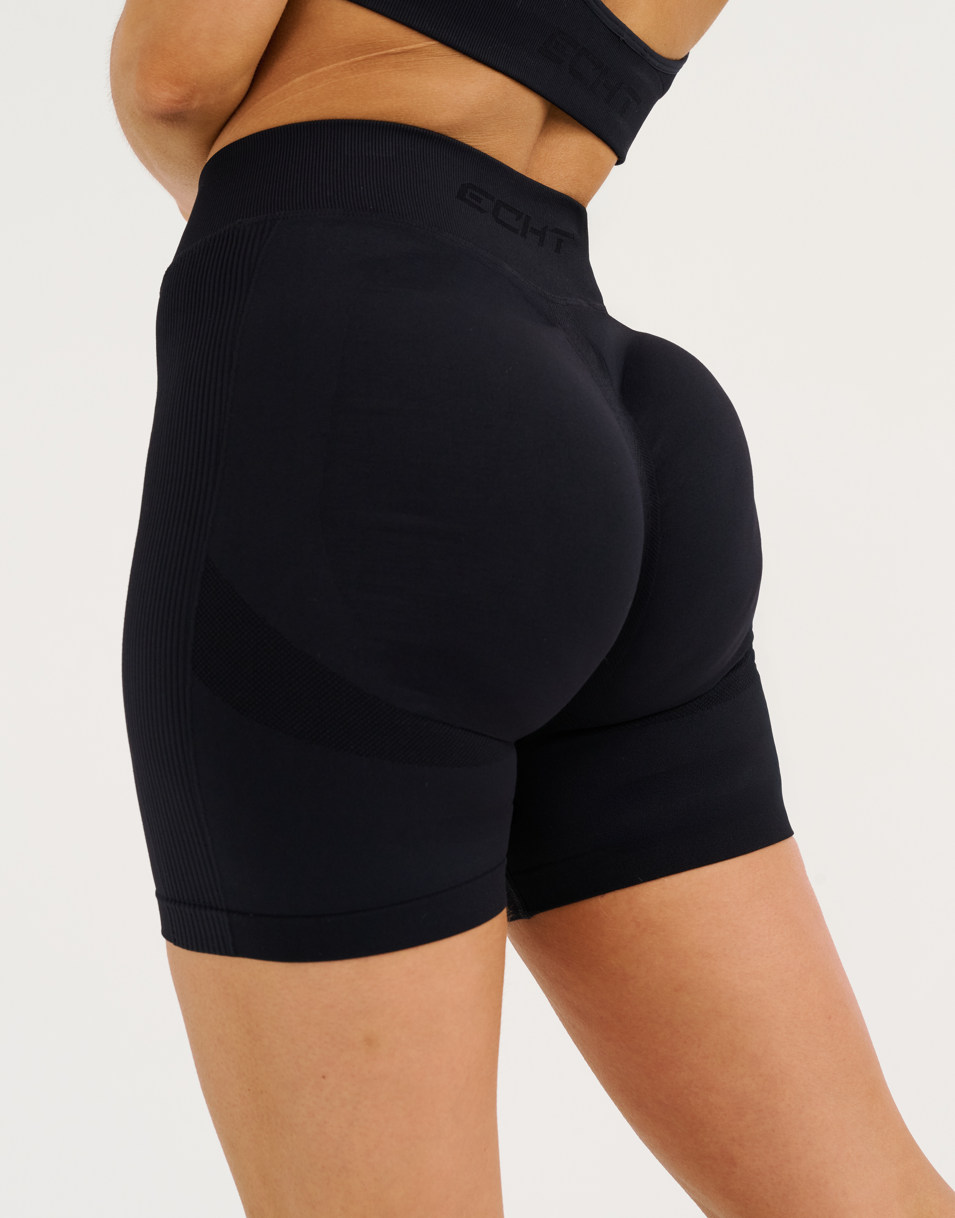 Arise Essential Mid-Waist Shorts V2 - Stealth Black